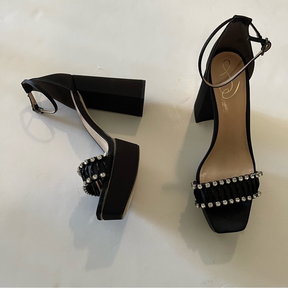 Sam Edelman Women’s Rhinestone Platform Sandals - Picture 11 of 13